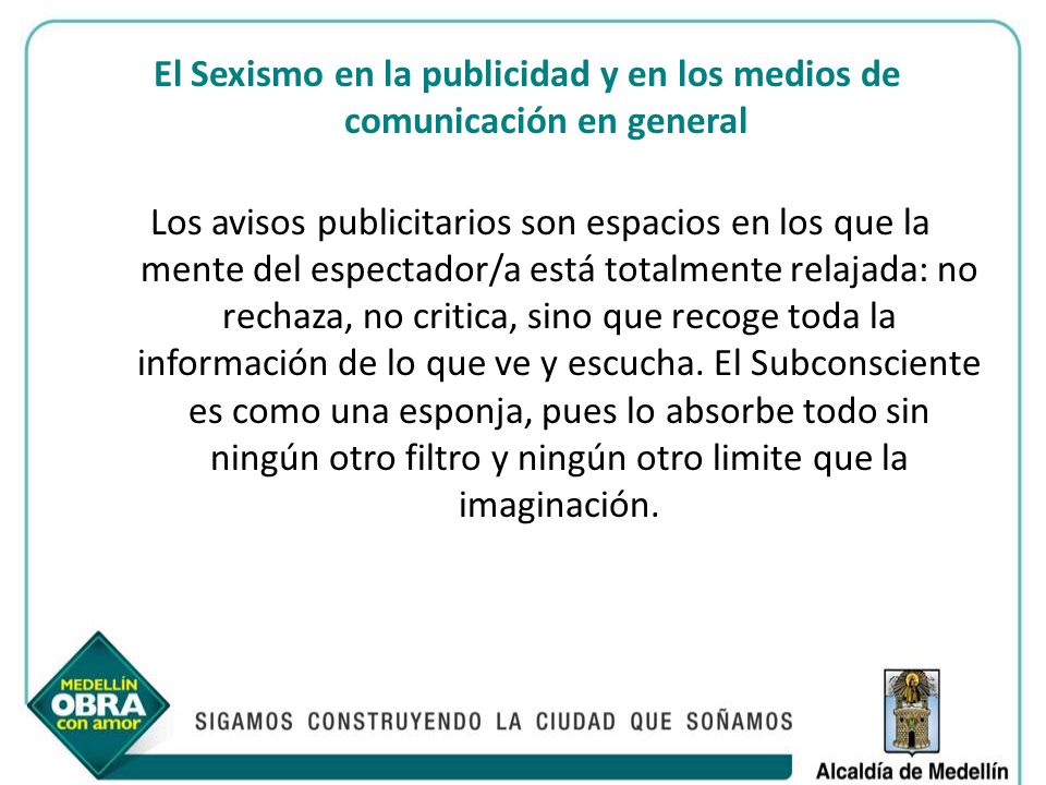 El Sexismo en la publicidad y en los medios de comunicación en general