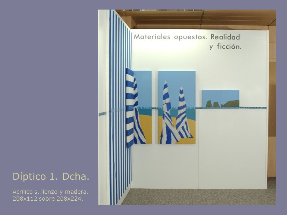 Díptico 1. Dcha. Acrílico s. lienzo y madera. 208x112 sobre 208x224.