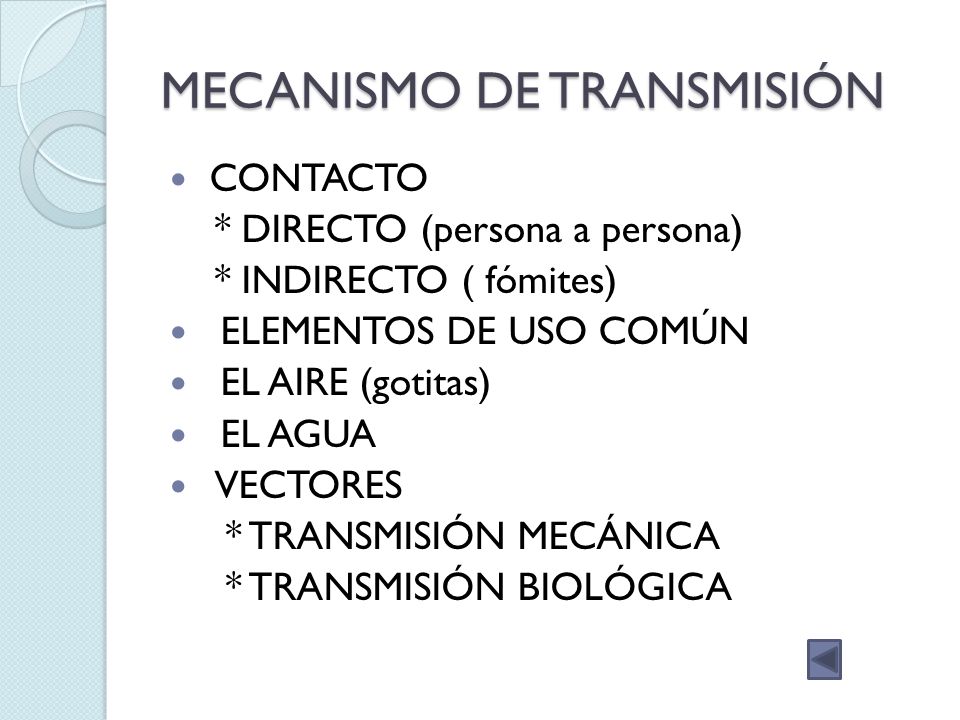 MECANISMO DE TRANSMISIÓN