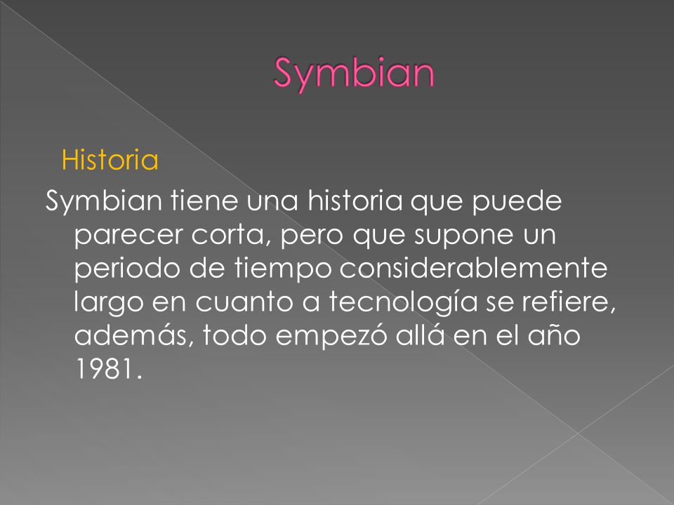 Symbian Historia.