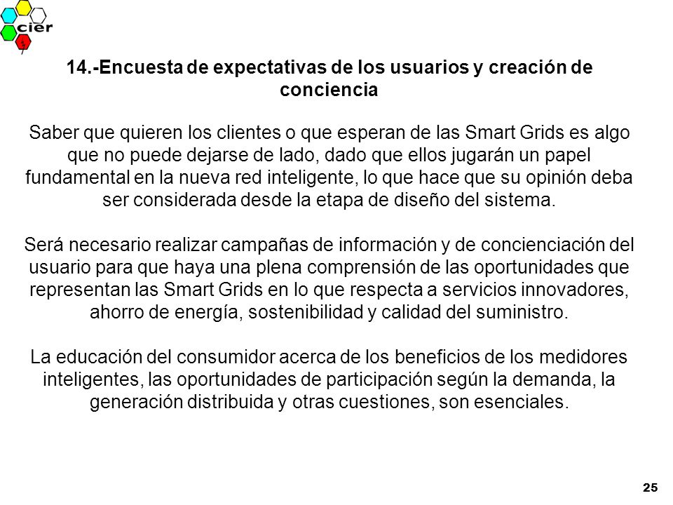 14.-Encuesta de expectativas de los usuarios y creación de conciencia