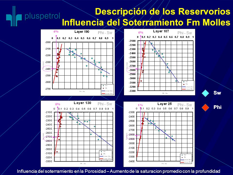 Descripción de los Reservorios Influencia del Soterramiento Fm Molles