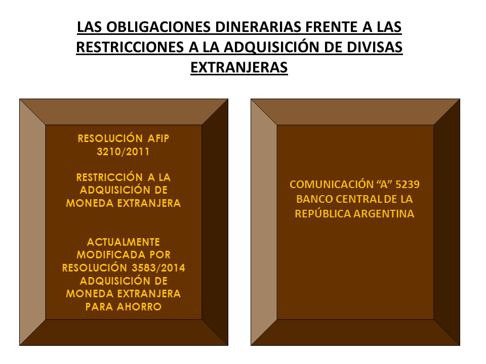 LAS OBLIGACIONES DINERARIAS FRENTE A LAS RESTRICCIONES A LA ADQUISICIÓN DE DIVISAS EXTRANJERAS