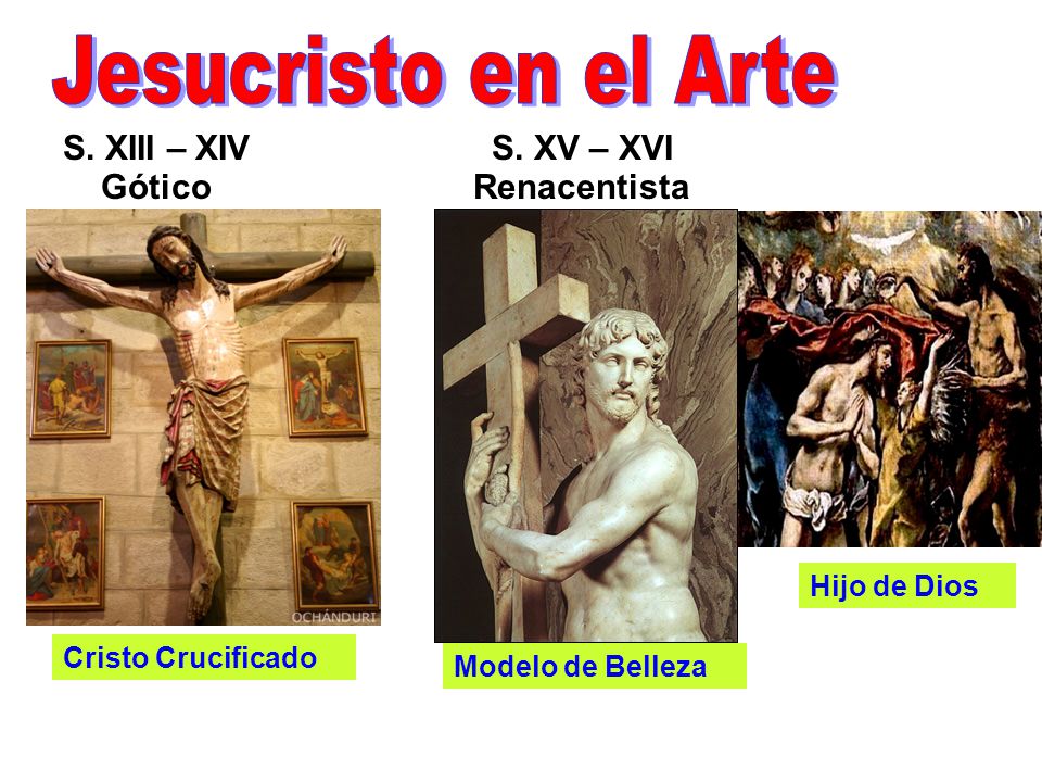 Jesucristo en el Arte S. XIII – XIV Gótico S. XV – XVI Renacentista