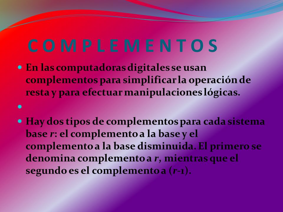 C O M P L E M E N T O S