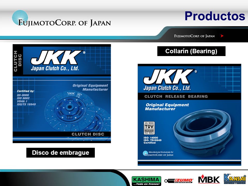 Productos Collarín (Bearing) Disco de embrague
