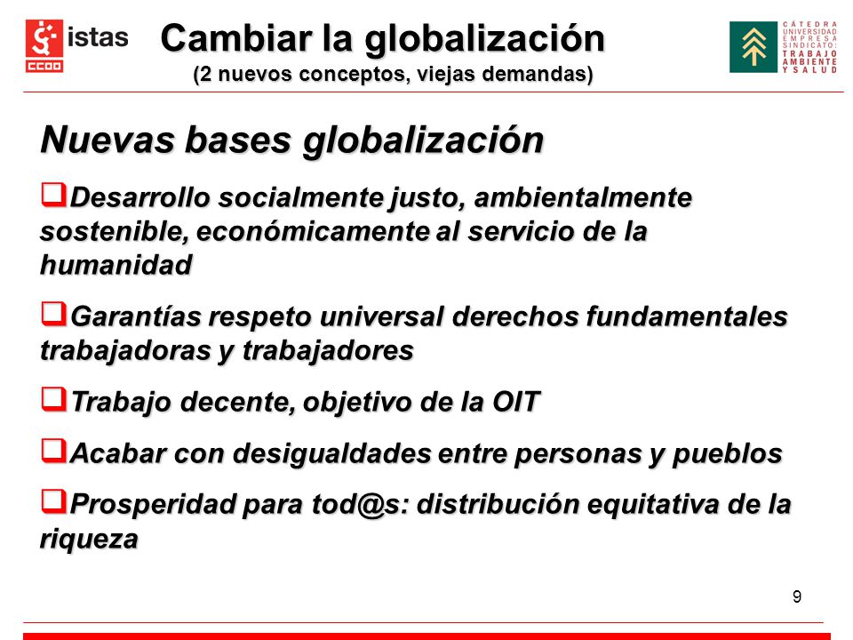 (2 nuevos conceptos, viejas demandas)