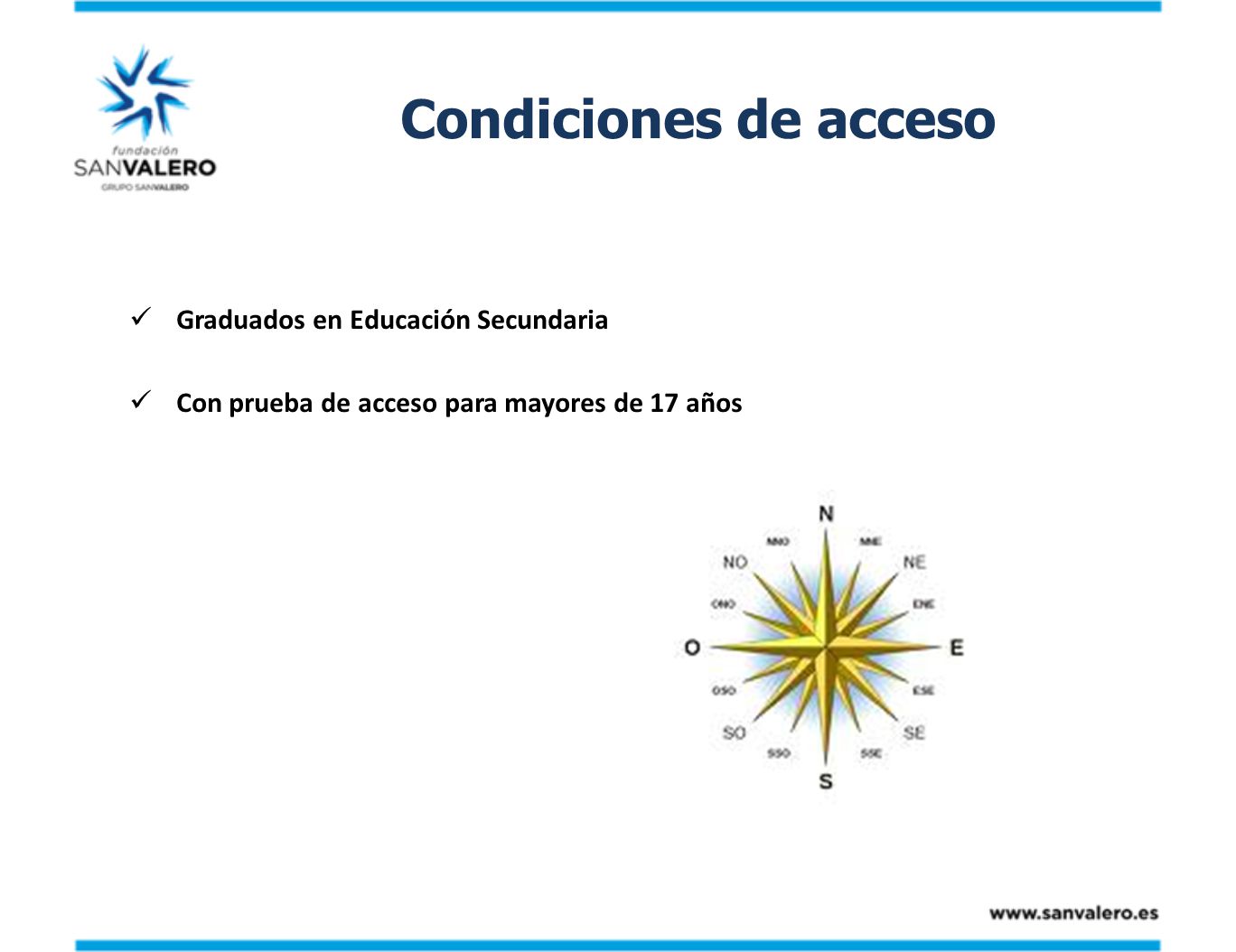 Condiciones de acceso Graduados en Educación Secundaria