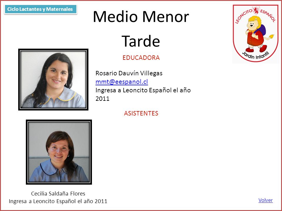 Medio Menor Tarde EDUCADORA Rosario Dauvín Villegas