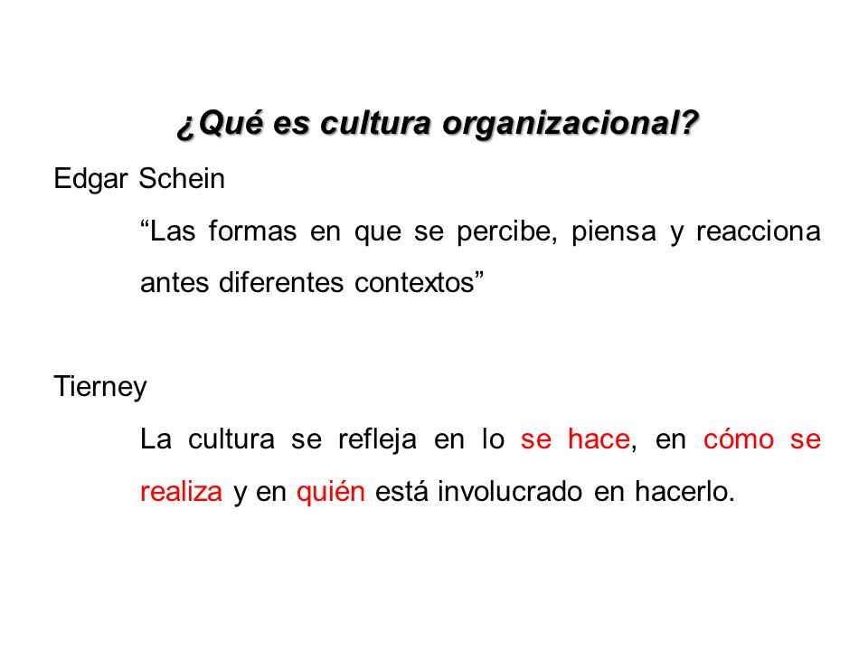 ¿Qué es cultura organizacional