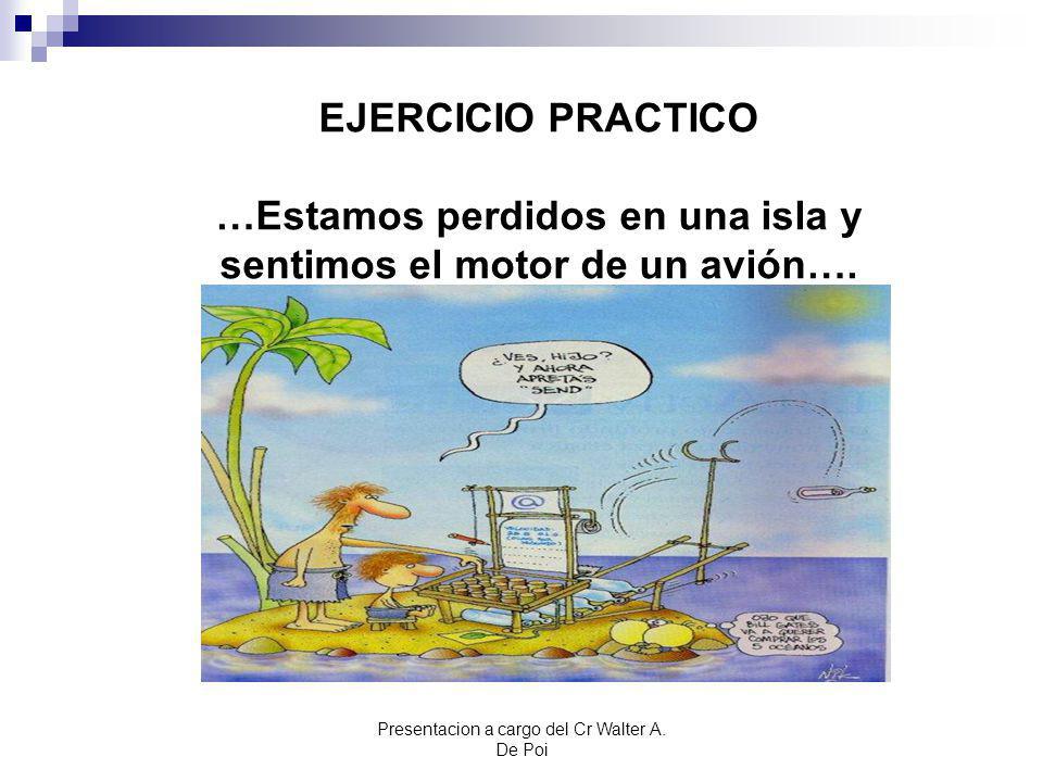 …Estamos perdidos en una isla y sentimos el motor de un avión….