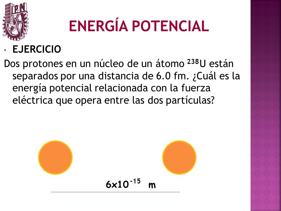 ENERGÍA POTENCIAL EJERCICIO