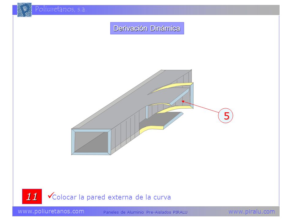 Derivación Dinámica 5 11 Colocar la pared externa de la curva