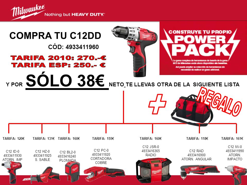 TARIFA 2010: 270.-€ TARIFA ESP: € COMPRA TU C12DD REGALO +