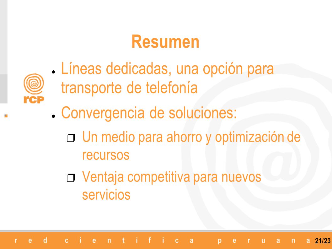 Resumen Líneas dedicadas, una opción para transporte de telefonía
