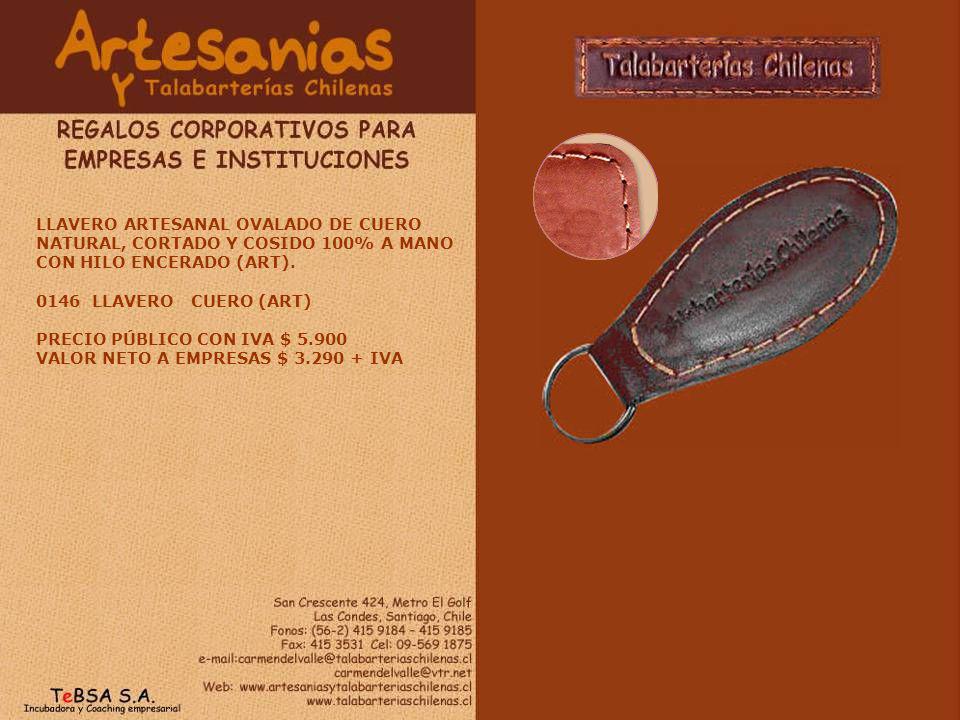 LLAVERO ARTESANAL OVALADO DE CUERO NATURAL, CORTADO Y COSIDO 100% A MANO CON HILO ENCERADO (ART).