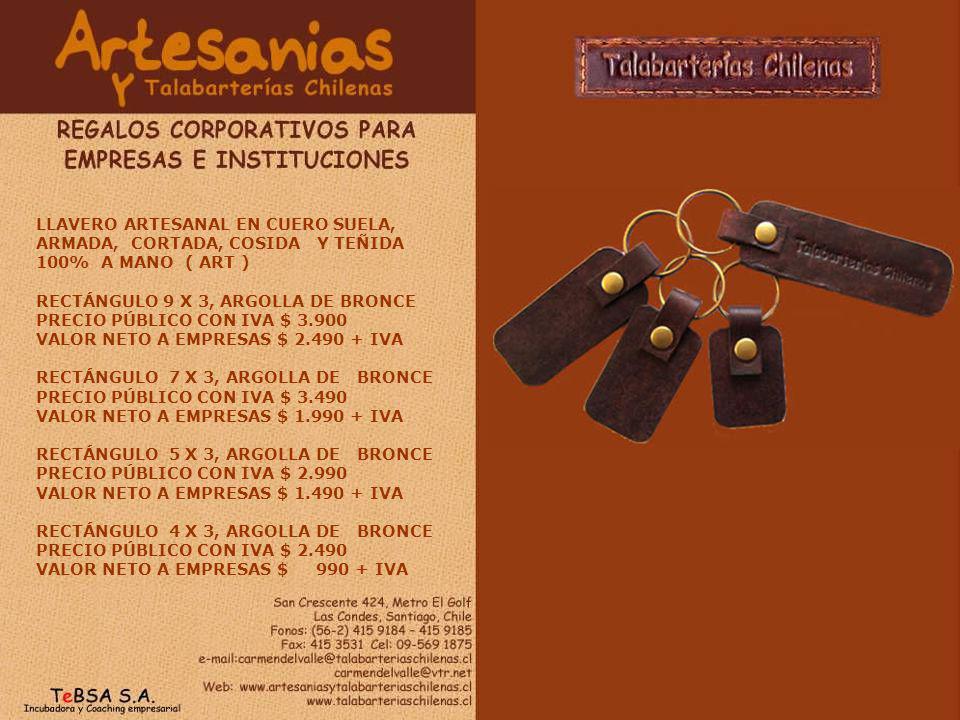 LLAVERO ARTESANAL EN CUERO SUELA, ARMADA, CORTADA, COSIDA Y TEÑIDA 100% A MANO ( ART )