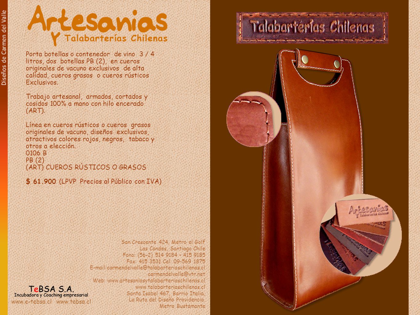 Porta botellas o contenedor de vino 3 / 4