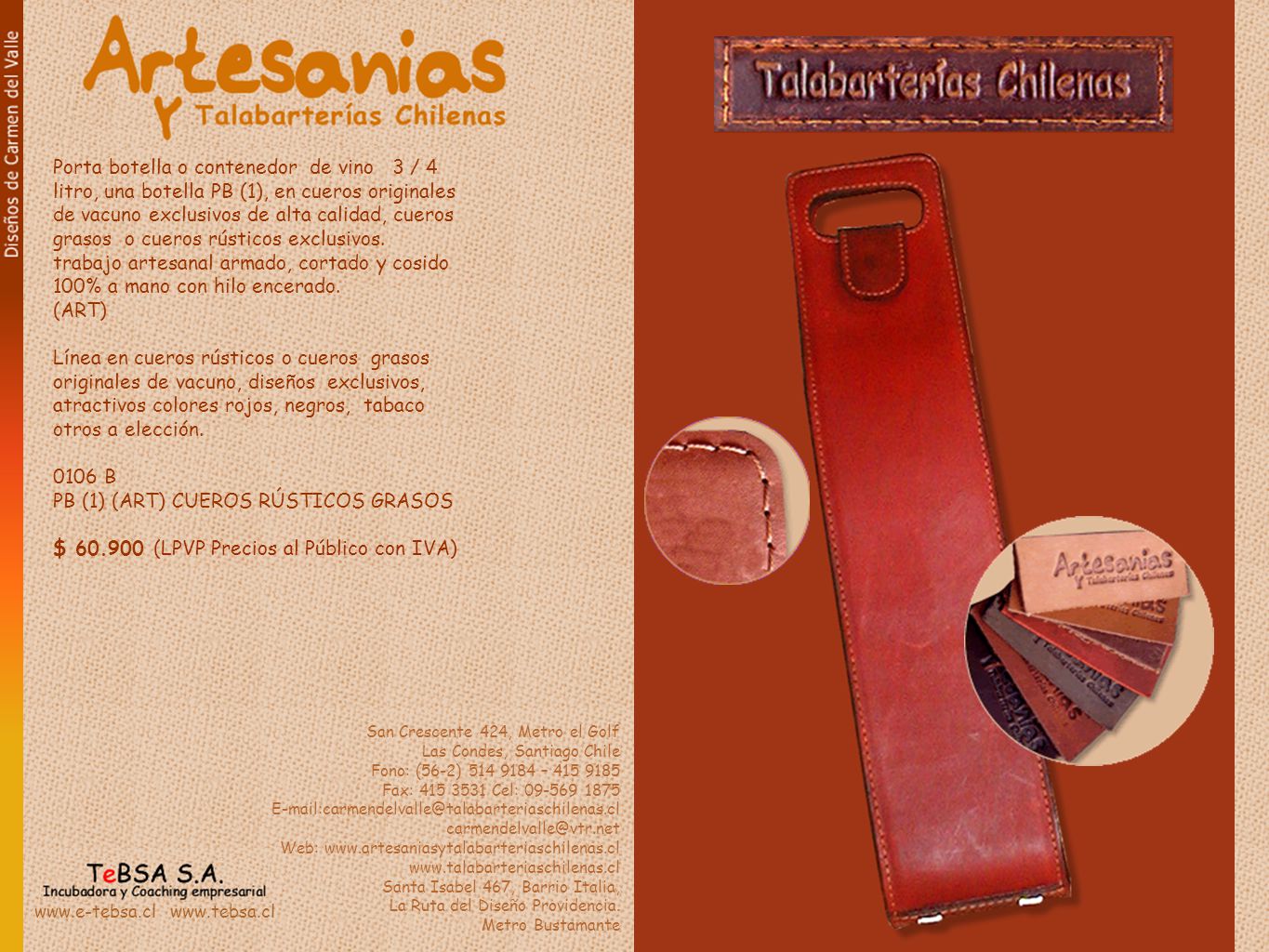 Porta botella o contenedor de vino 3 / 4