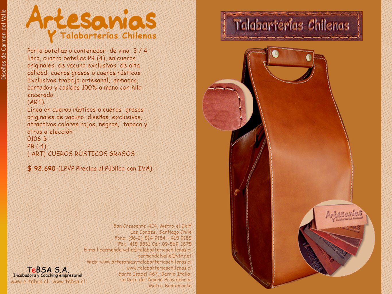 Porta botellas o contenedor de vino 3 / 4