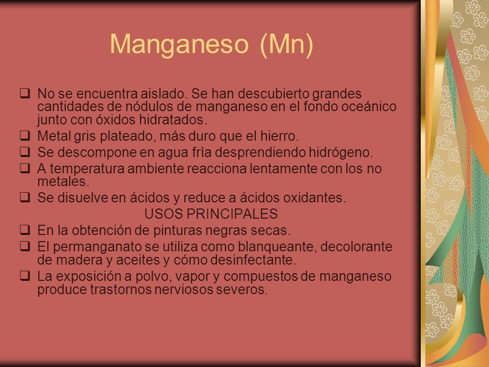 Manganeso (Mn)