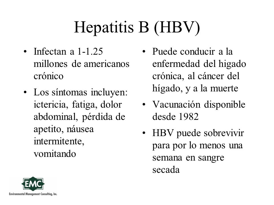 Hepatitis B (HBV) Infectan a millones de americanos crónico