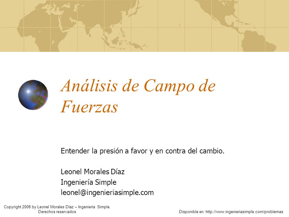 Análisis de Campo de Fuerzas