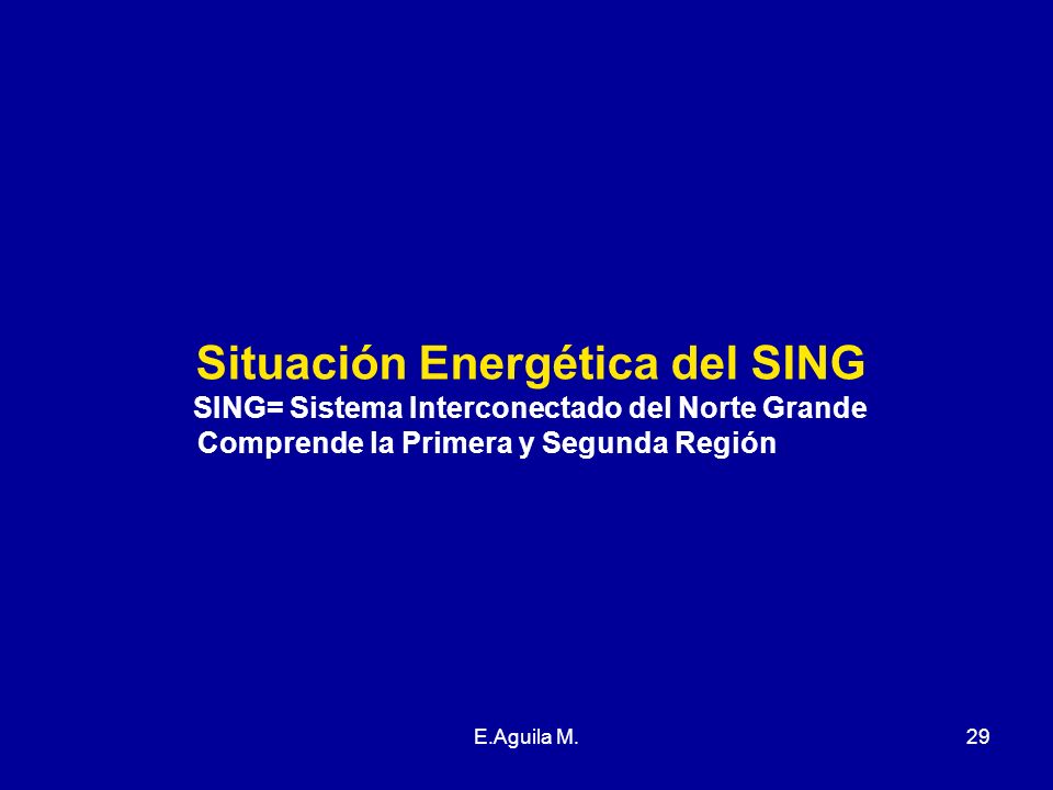 Situación Energética del SING