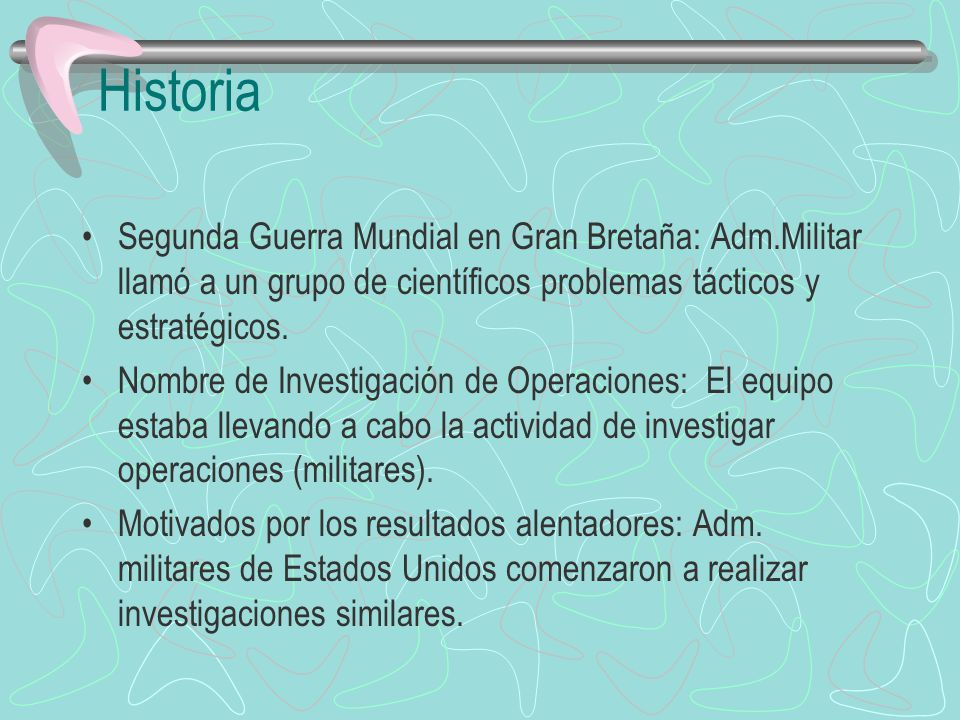 Historia Segunda Guerra Mundial en Gran Bretaña: Adm.Militar llamó a un grupo de científicos problemas tácticos y estratégicos.