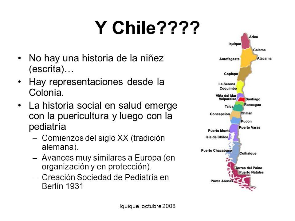 Y Chile No hay una historia de la niñez (escrita)…