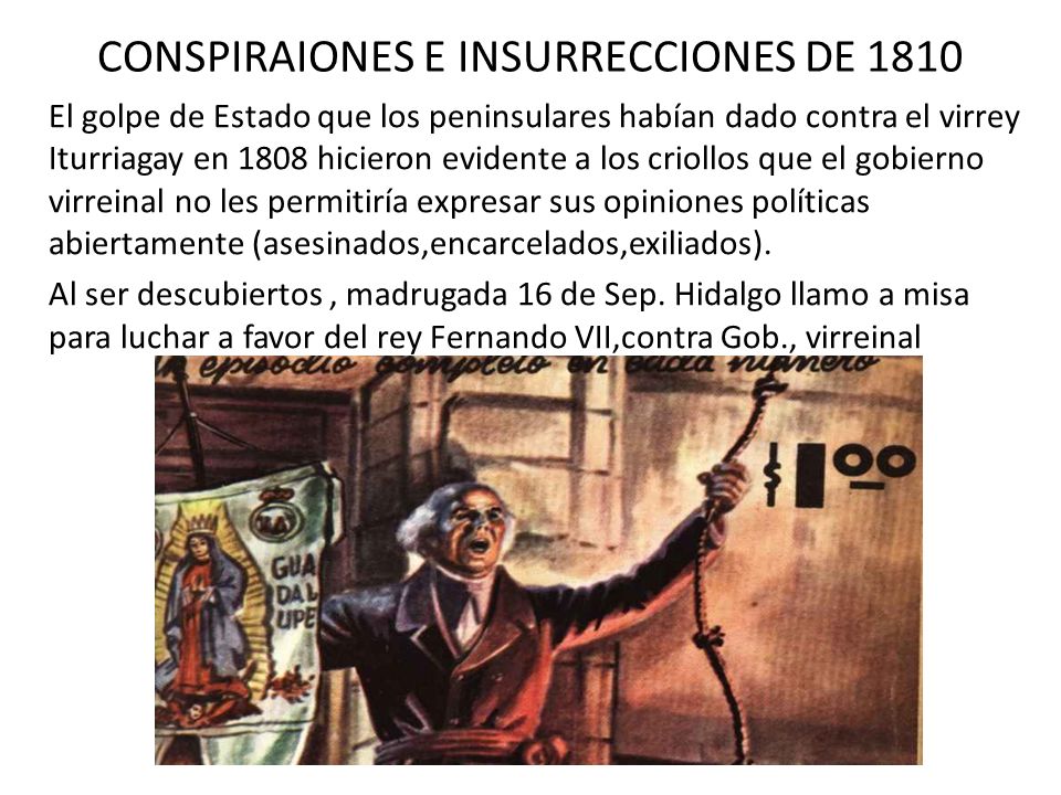 CONSPIRAIONES E INSURRECCIONES DE 1810