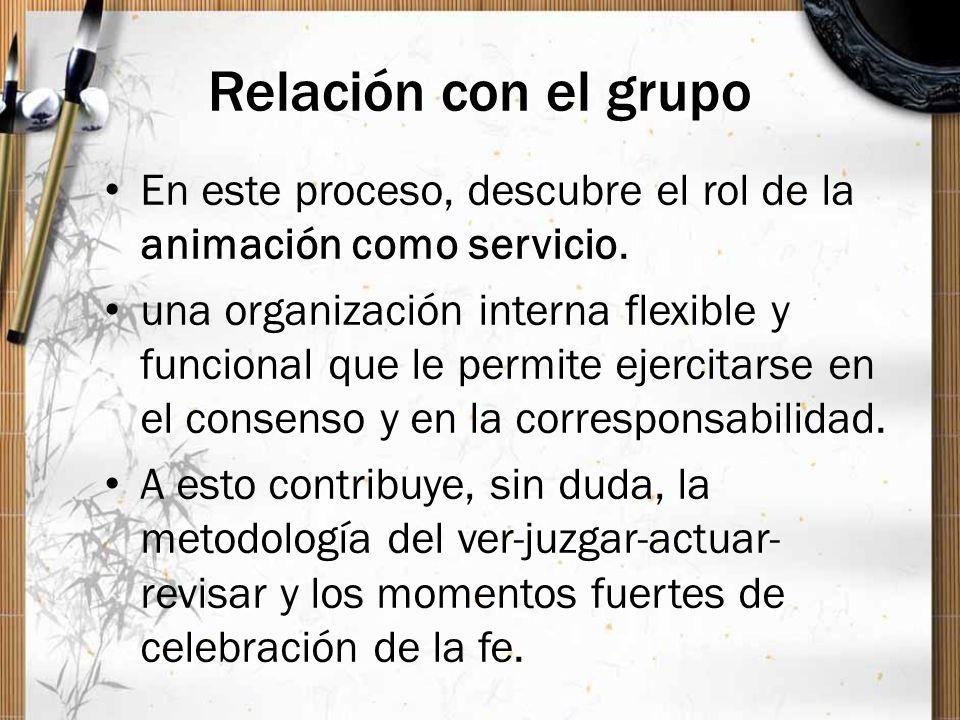 Relación con el grupo En este proceso, descubre el rol de la animación como servicio.
