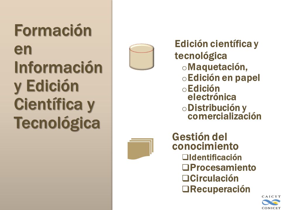 Formación en Información y Edición Científica y Tecnológica