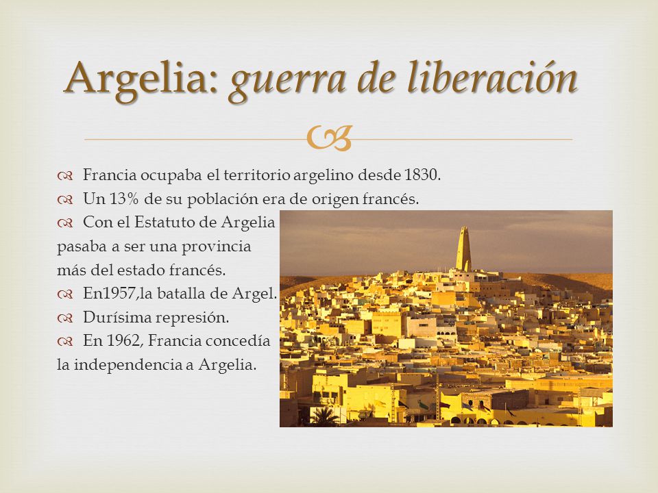 Argelia: guerra de liberación