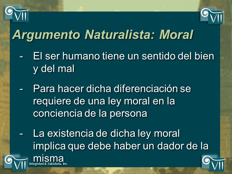 Argumento Naturalista: Moral