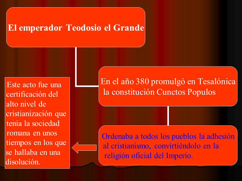 Este acto fue una certificación del. alto nivel de. cristianización que. tenia la sociedad. romana en unos.