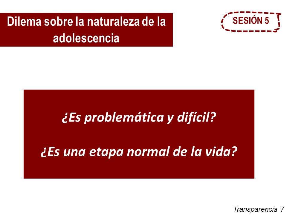 ¿Es problemática y difícil ¿Es una etapa normal de la vida