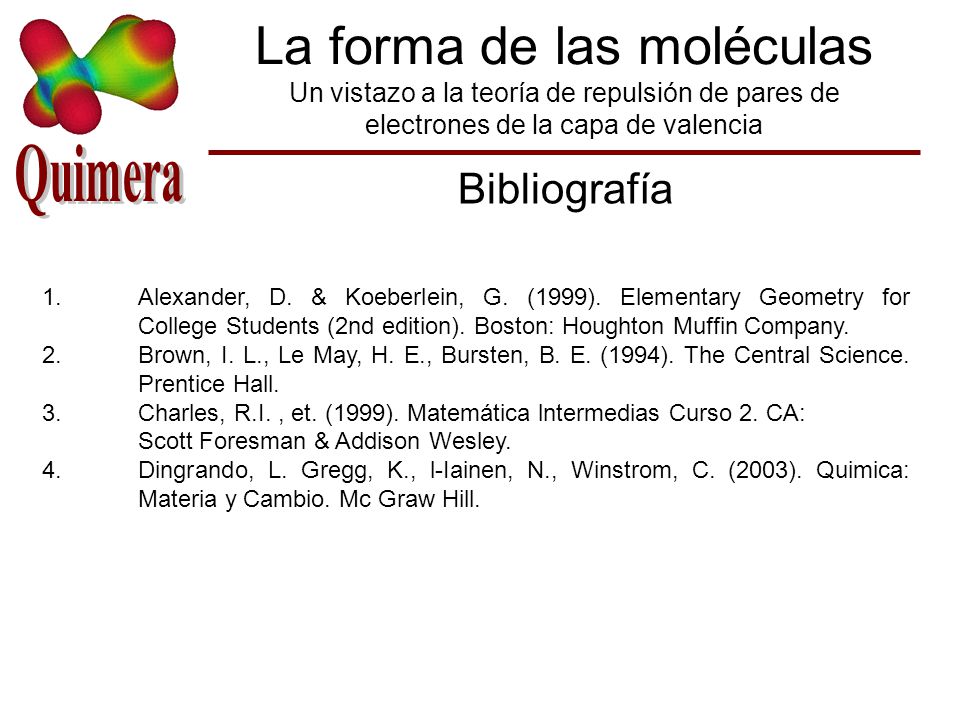 La forma de las moléculas Un vistazo a la teoría de repulsión de pares de electrones de la capa de valencia
