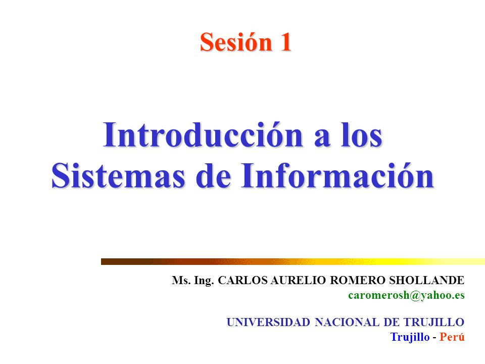 Introducción a los Sistemas de Información