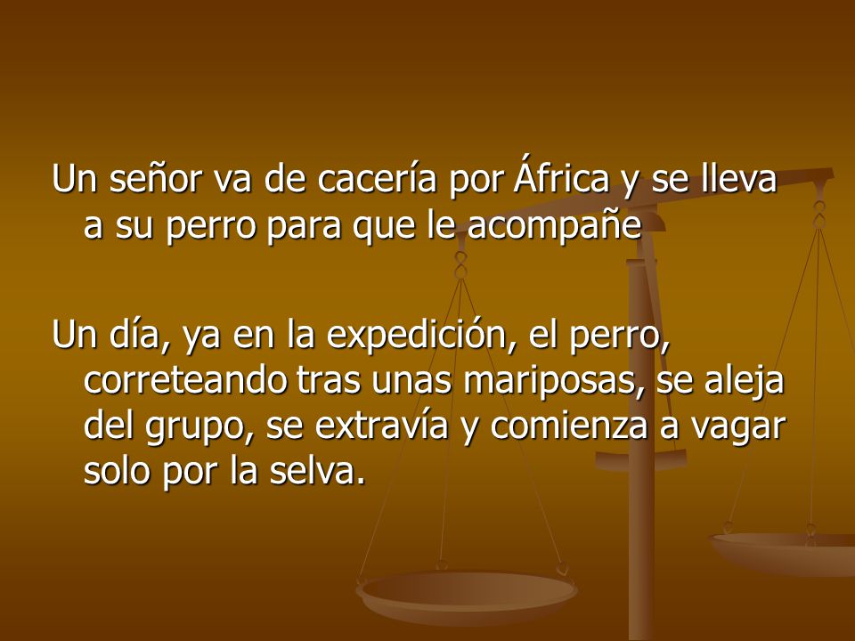 Un señor va de cacería por África y se lleva a su perro para que le acompañe