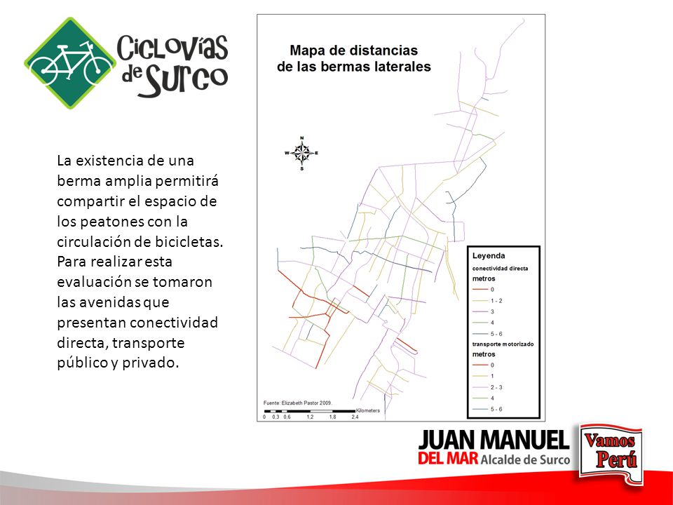 La existencia de una berma amplia permitirá compartir el espacio de los peatones con la circulación de bicicletas.