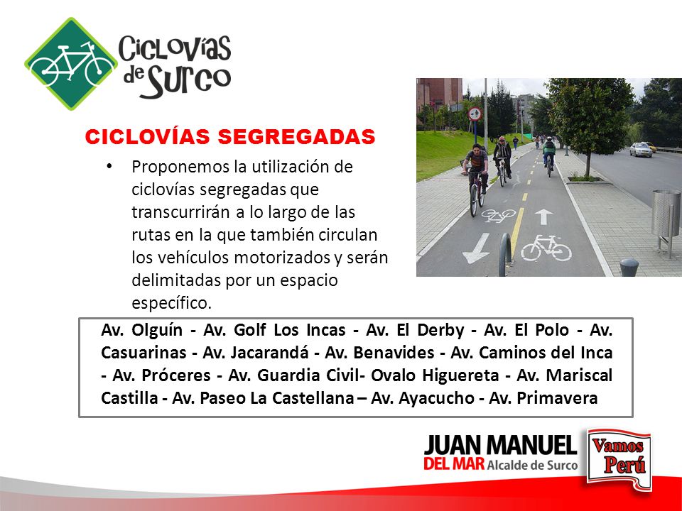 CICLOVÍAS SEGREGADAS