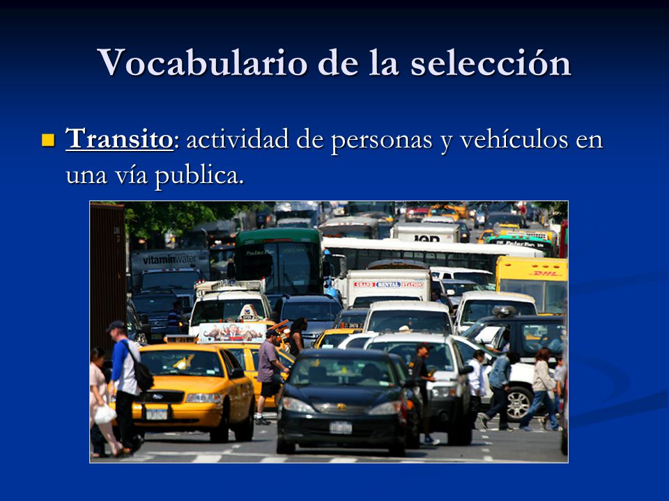 Vocabulario de la selección
