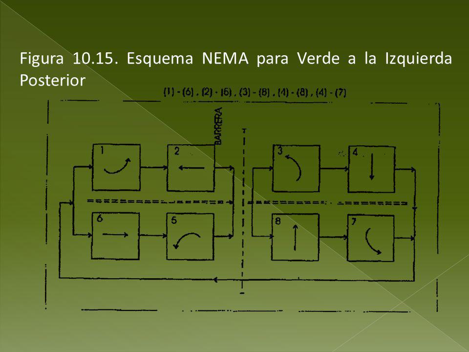 Figura Esquema NEMA para Verde a la Izquierda Posterior