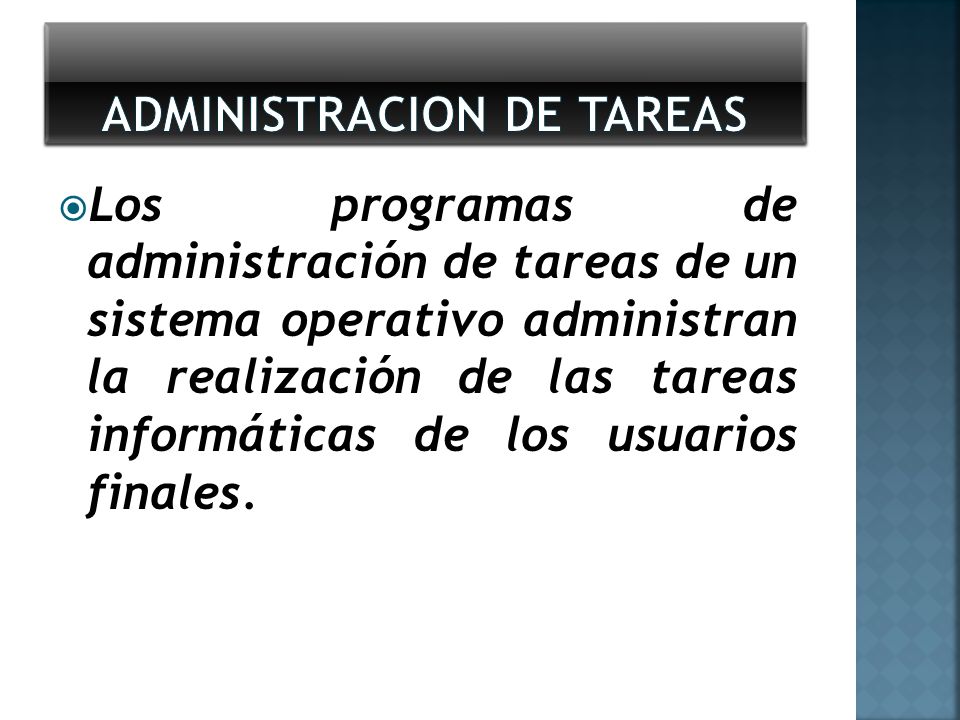 ADMINISTRACION DE TAREAS