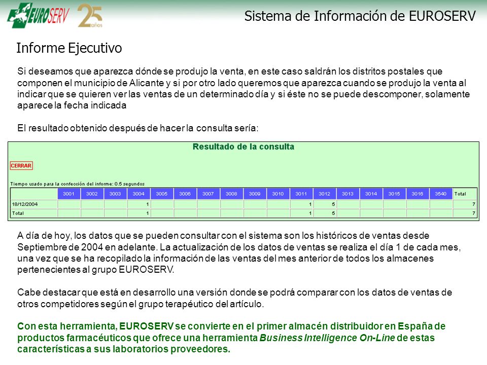 Sistema de Información de EUROSERV