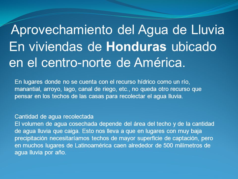 Aprovechamiento del Agua de Lluvia