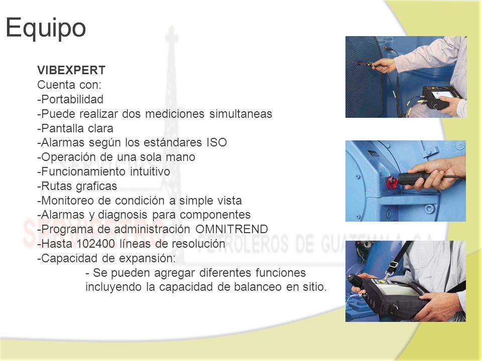 Equipo VIBEXPERT Cuenta con: Portabilidad