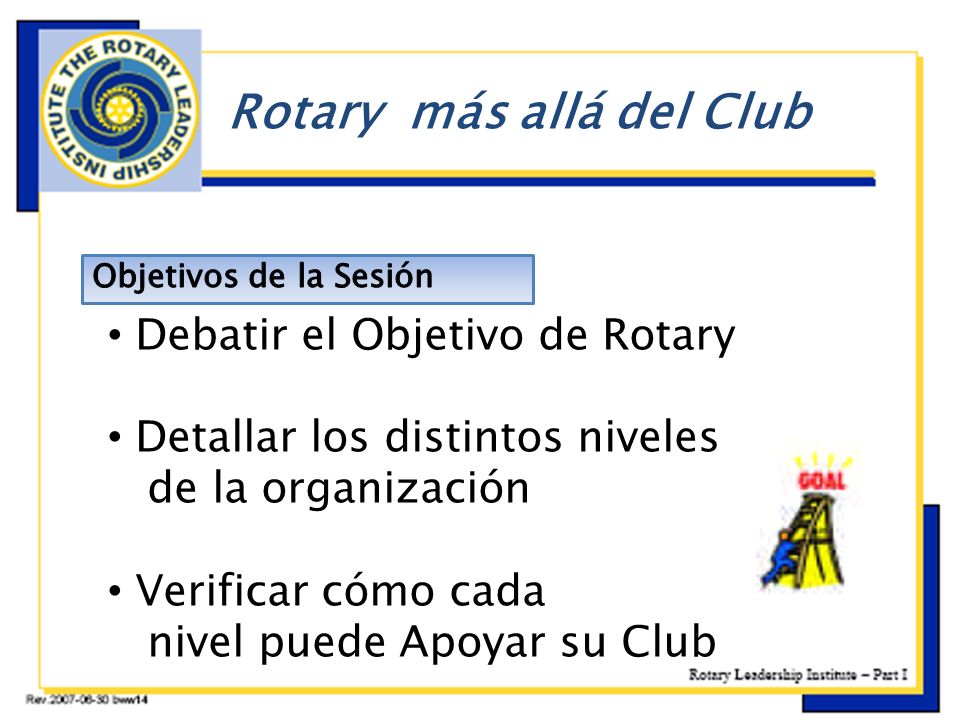 b Rotary más allá del Club Debatir el Objetivo de Rotary