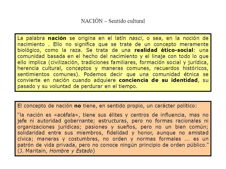 NACIÓN – Sentido cultural